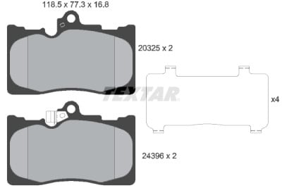 Pastiglie freno TEXTAR 20325 01