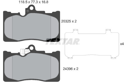 Pastiglie freno TEXTAR 20325 01