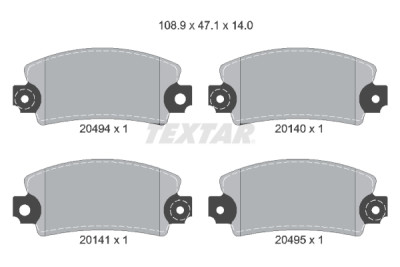 Pastiglie freno TEXTAR 20494 01