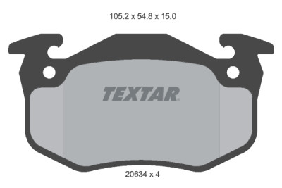 Pastiglie freno TEXTAR 2063402