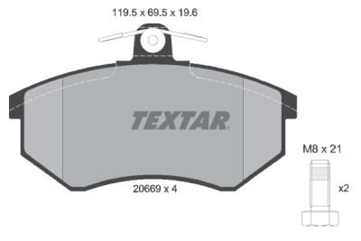 Pastiglie freno TEXTAR 2066921