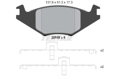 Pastiglie freno TEXTAR 2088902