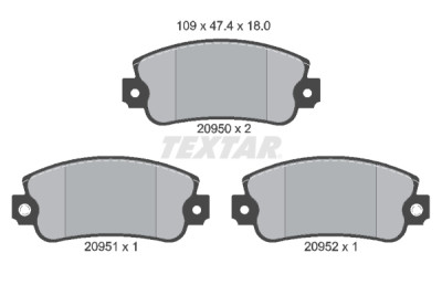 Pastiglie freno TEXTAR 2095006