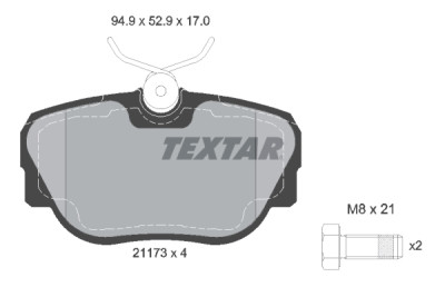 Pastiglie freno TEXTAR 21173.02