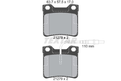 Pastiglie freno TEXTAR 21278 01