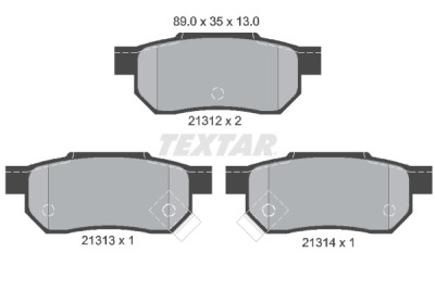 Pastiglie freno TEXTAR 2131201