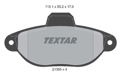 Pastiglie freno TEXTAR 2136502