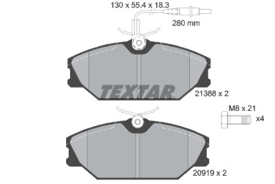 Pastiglie freno TEXTAR 2138802
