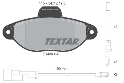 Pastiglie freno TEXTAR 2143609