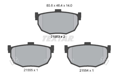 Pastiglie freno TEXTAR 21553 01