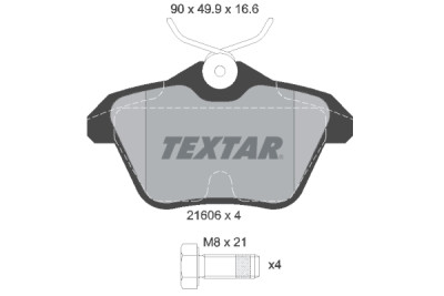 Pastiglie freno TEXTAR 2160601
