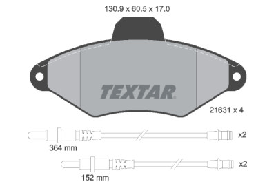 Pastiglie freno TEXTAR 2163102