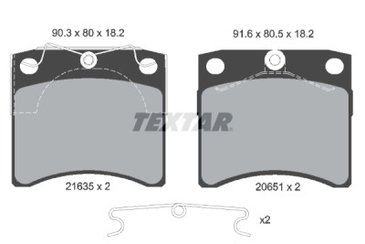 Pastiglie freno TEXTAR 2163501