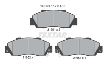 Pastiglie freno TEXTAR 2165101