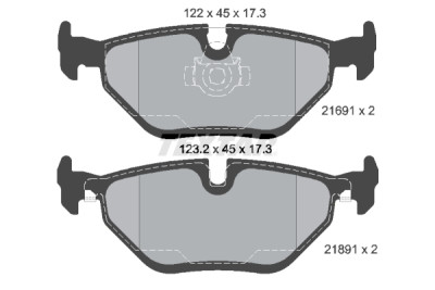 Pastiglie freno TEXTAR 2169103