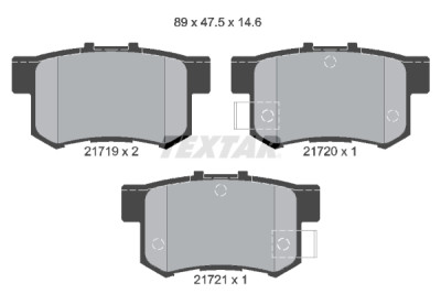 Pastiglie freno TEXTAR 2171901