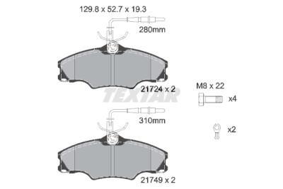 Pastiglie freno TEXTAR 2172402