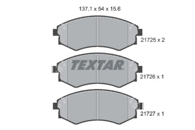 Pastiglie freno TEXTAR 2172502