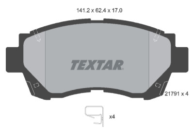 Pastiglie freno TEXTAR 21791 01