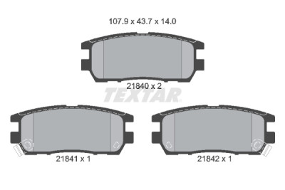 Pastiglie freno TEXTAR 2184002