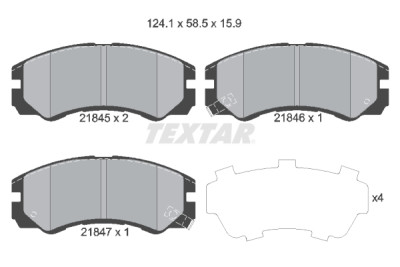 Pastiglie freno TEXTAR 21845 01