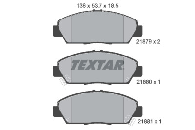 Pastiglie freno TEXTAR 2187901
