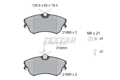 Pastiglie freno TEXTAR 2188801