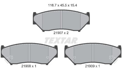 Pastiglie freno TEXTAR 2190701