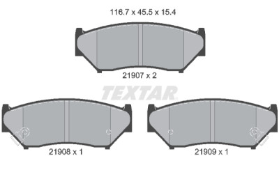 Pastiglie freno TEXTAR 2190701