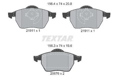 Pastiglie freno TEXTAR 2191102