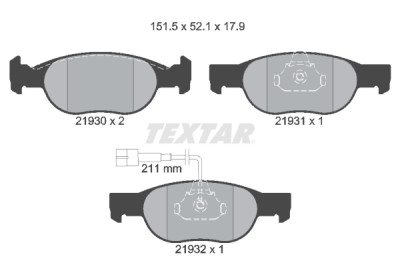 Pastiglie freno TEXTAR 2193002
