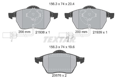 Pastiglie freno TEXTAR 2193801