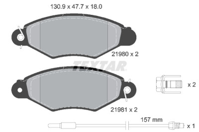 Pastiglie freno TEXTAR 2198003
