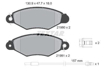 Pastiglie freno TEXTAR 2198003