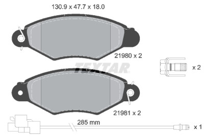 Pastiglie freno TEXTAR 2198009