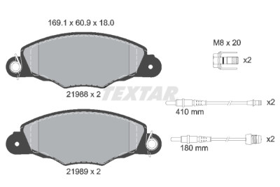 Pastiglie freno TEXTAR 2198804