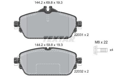 Pastiglie freno TEXTAR 2203102