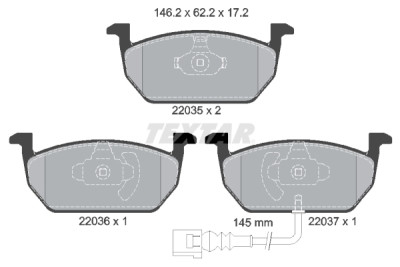 Pastiglie freno TEXTAR 22035 01