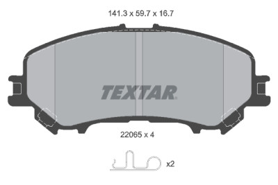 Pastiglie freno TEXTAR 2206503
