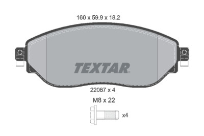 Pastiglie freno TEXTAR 2208701