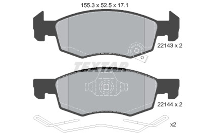 Pastiglie freno TEXTAR 2214301