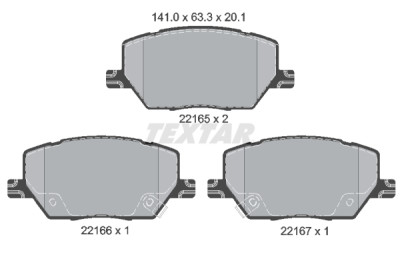 Pastiglie freno TEXTAR 2216501