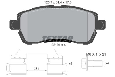 Pastiglie freno TEXTAR 2219103