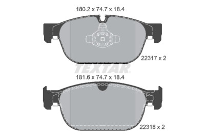 Pastiglie freno TEXTAR 2231701