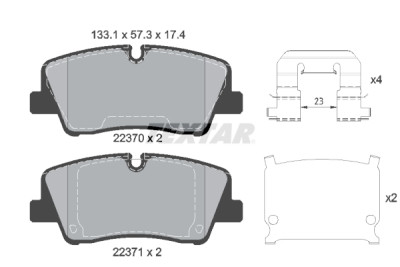 Pastiglie freno TEXTAR 2237001