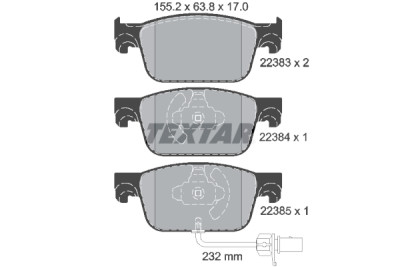 Pastiglie freno TEXTAR 2238301