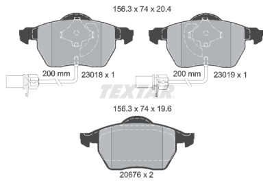 Pastiglie freno TEXTAR 2301802
