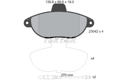 Pastiglie freno TEXTAR 23042 01
