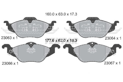 Pastiglie freno TEXTAR 2306302
