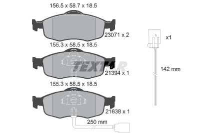 Pastiglie freno TEXTAR 2307104